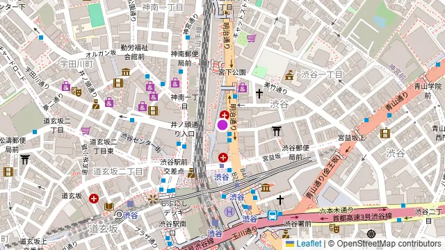 ふれあい貸し会議室 渋谷宮下パークビルの周辺地図