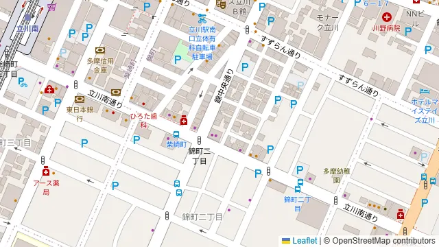 COCO立川の周辺地図