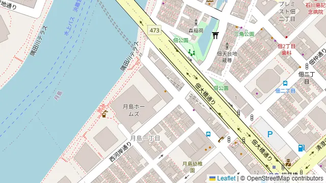 月島スペインクラブの周辺地図