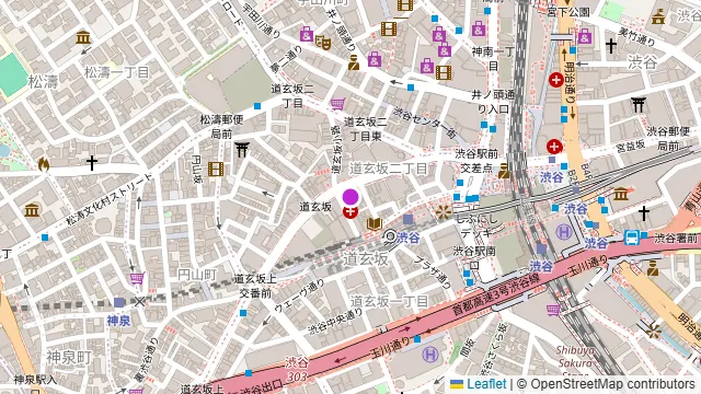 渋谷ガーデンスペース道玄坂店の周辺地図