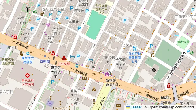 プチラパン西新宿スタジオの周辺地図