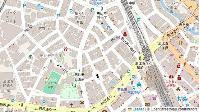 レンタルスタジオAivic恵比寿1号店の周辺地図