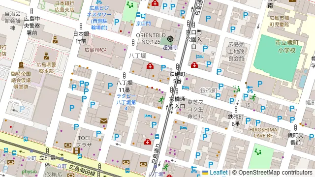 八丁堀駅2分ダンスができるレンタルスタジオの周辺地図