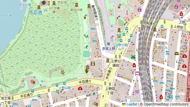 グレースバリ上野公園前店の周辺地図