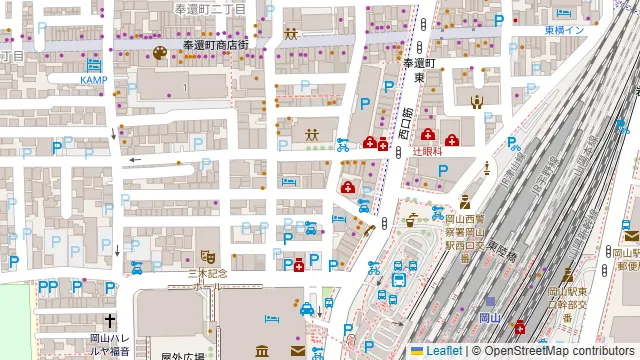 GS貸会議室・岡山駅前店の周辺地図