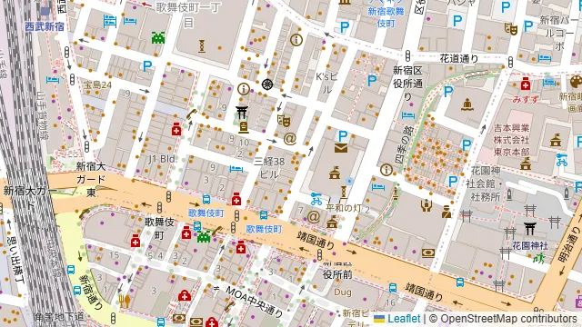 食のHANAMICHI 内藤新宿の周辺地図