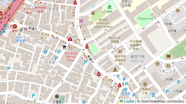 くし頌 三軒茶屋店の周辺地図