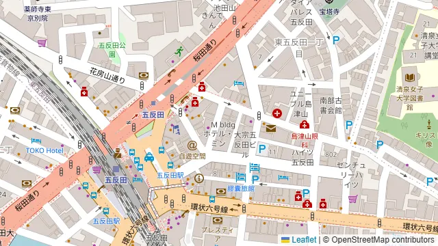 サロネット五反田の周辺地図