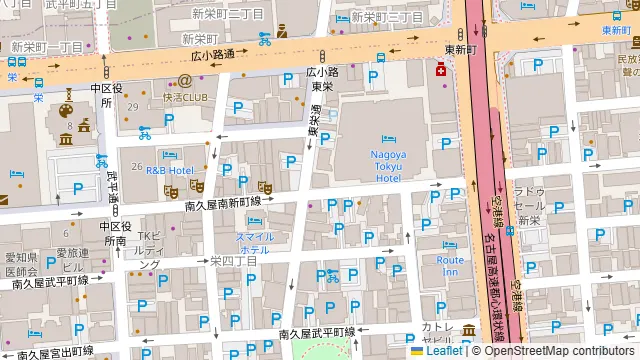 モンゴルレストラン シンキロー 栄店の周辺地図