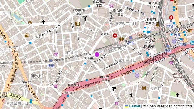 渋谷ガーデンパティオの周辺地図
