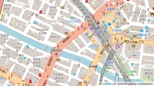 ダーツ&ビアポンバー GROVE 五反田店の周辺地図