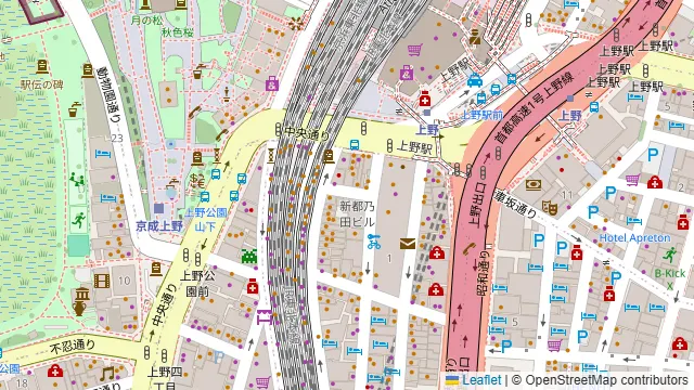 食べ放題 飲み放題 個室居酒屋 京 アメ横店の周辺地図