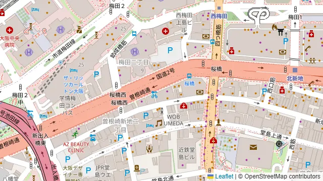 Unico 西梅田の周辺地図