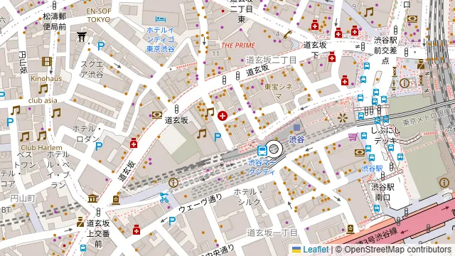 シュラスコ&ビアバー ゴッチバッタ 渋谷道玄坂の周辺地図