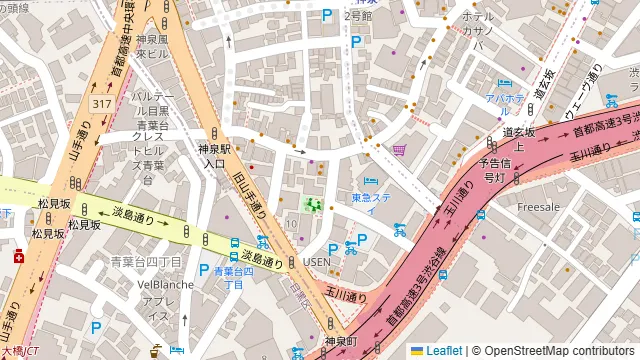 dot bridge渋谷神泉の周辺地図