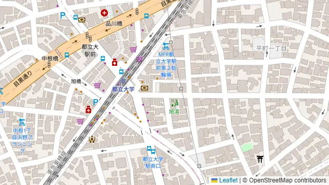 串焼 くるり 都立大学店の周辺地図