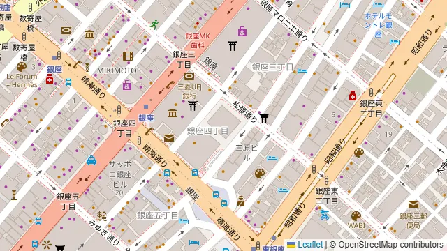 銀座BAR ORTOQの周辺地図