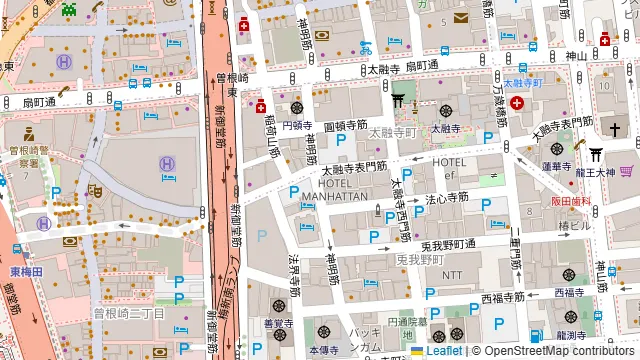 DINING BAR LIBERTY 梅田店の周辺地図