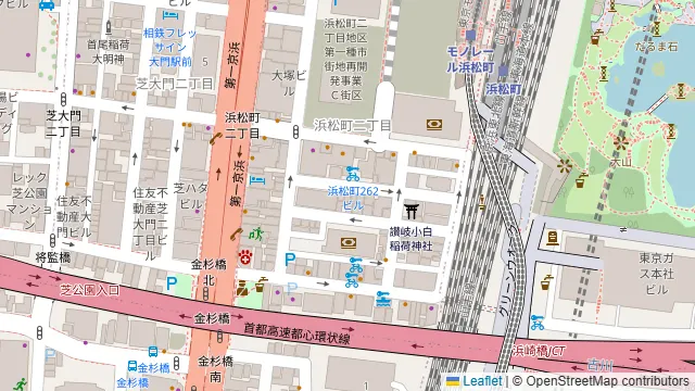 たまりば浜松町の周辺地図