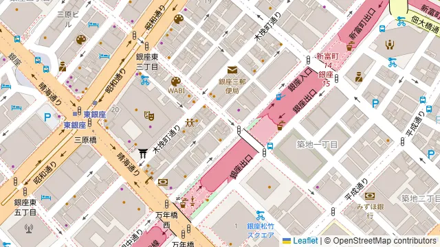 GINZA FUN HOUSEの周辺地図