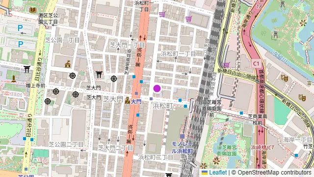鉄板や かんろ 浜松町店の周辺地図