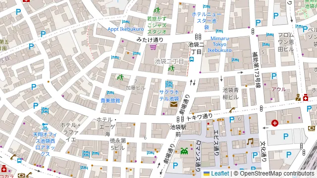 サクラカフェ＆レストラン 池袋の周辺地図