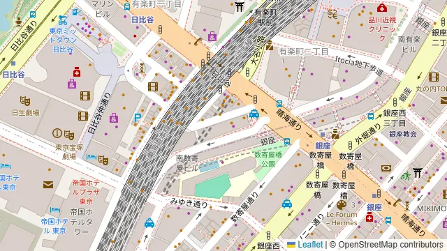 ジョーズ シャンハイ ニューヨーク 銀座店の周辺地図