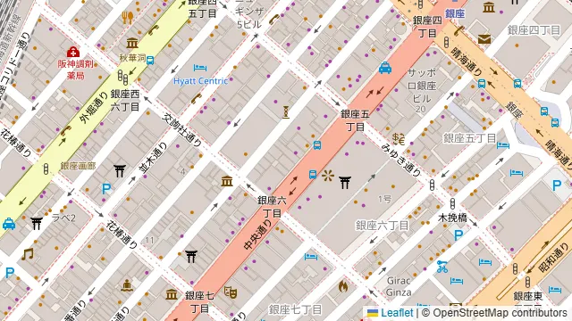 トラットリア イタリア 銀座店の周辺地図