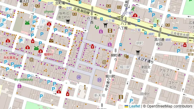 魚地心 広島八丁堀店の周辺地図