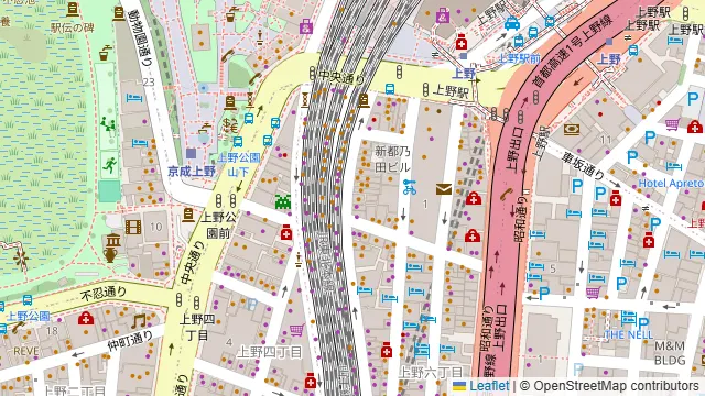 鳥道酒場 上野支店の周辺地図