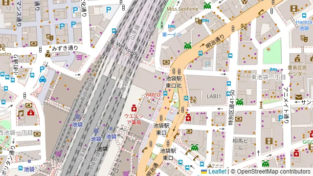 池袋パルコ コリアンBBQビアガーデンの周辺地図