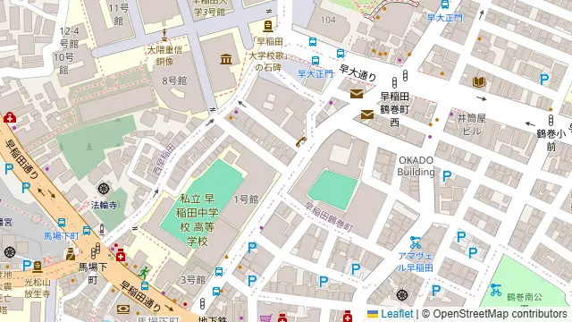 MID café(ミッドカフェ)早稲田店の周辺地図