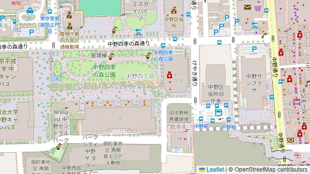 中野炉端 炭華の周辺地図