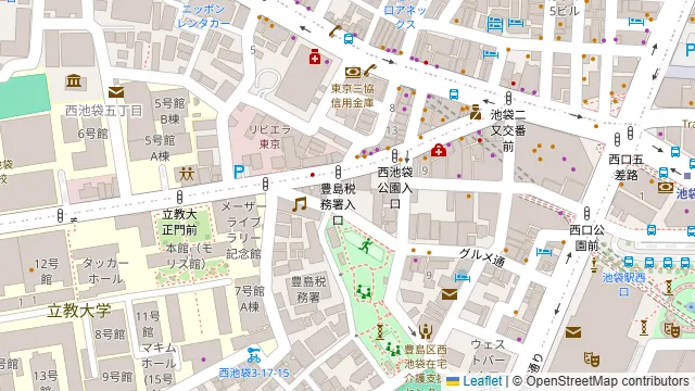 グレイドパーク池袋の周辺地図