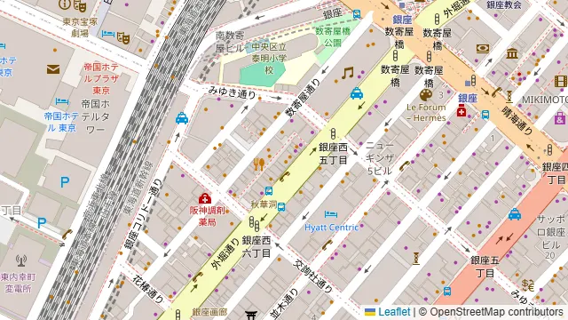 ジニアス東京の周辺地図
