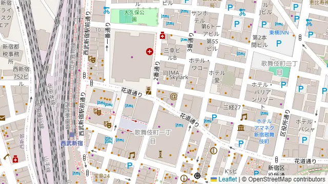 カンパイ新宿店の周辺地図