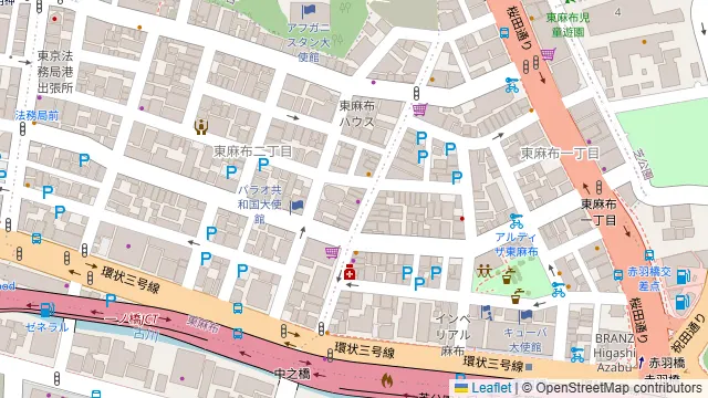 麻布料理店 Tokyo Wagyu Steakの周辺地図