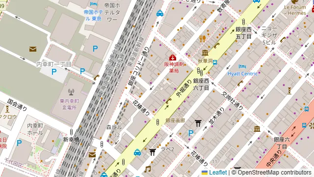 グラン ポレール ワインバー トーキョー 銀座コリドー街店の周辺地図