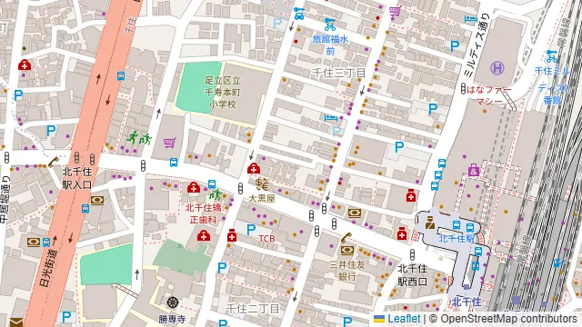 Darts UP（ダーツ アップ）北千住店の周辺地図