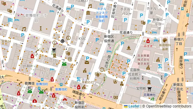 コロニアルラウンジ新宿の周辺地図