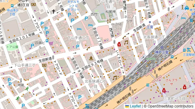 なきぼくろ Diningの周辺地図
