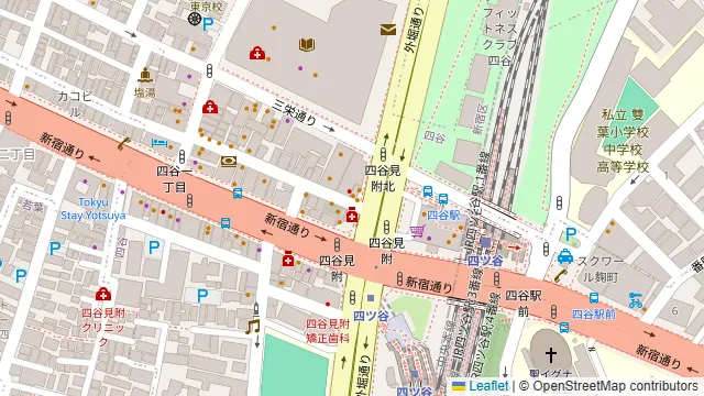 ミートハウス 四ツ谷本店の周辺地図