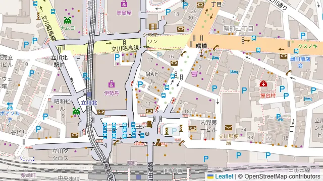 晴れる屋 立川店の周辺地図