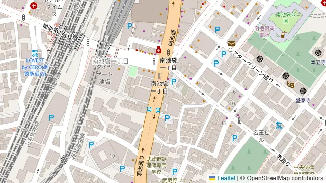East land 池袋の周辺地図