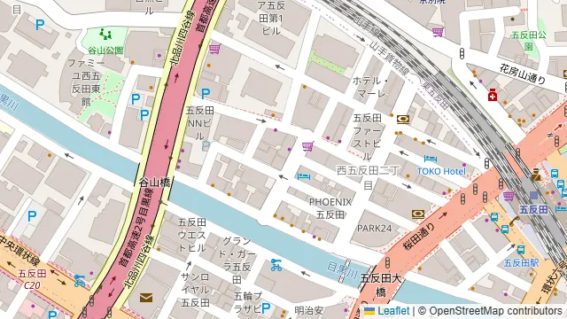 artia 五反田の周辺地図