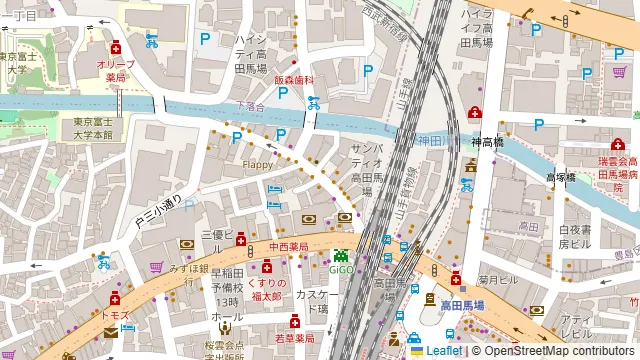 クラフトビール×居酒屋 ベアードタップルーム高田馬場の周辺地図
