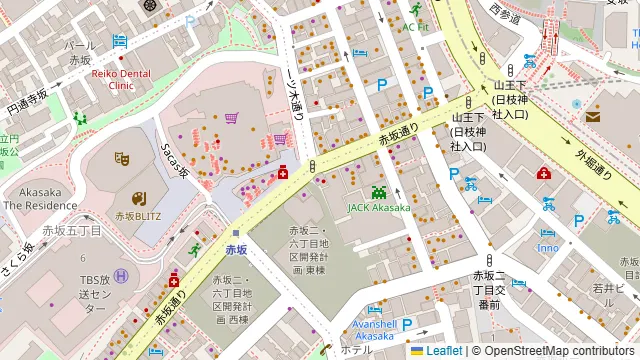 THE DAY cafe 赤坂店の周辺地図