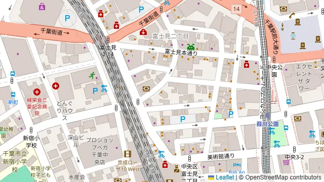 シュラスコ & ビアレストラン ALEGRIA chibaの周辺地図