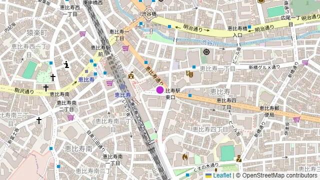 秋田純米酒処 恵比寿店の周辺地図