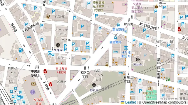 タイムオフィス名古屋駅前店の周辺地図